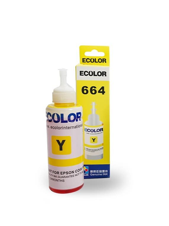 Botellas de Tinta T664 - 120 ML Color Yellow 1 Botellas de Tinta T664 120 ML Color Yellow