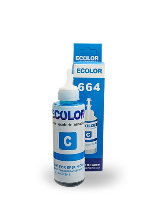 Botellas de Tinta T664 Color Cian